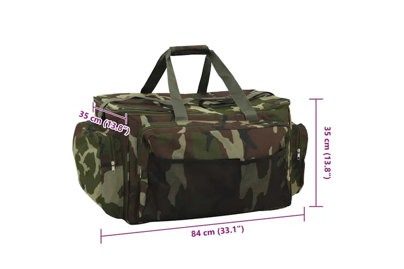 Vidaxl Fishing Bag Waterproof Green Camouflage Oxford Fabric Vidaxl Fishing Bag Waterproof Green Camouflage Oxford Fabric