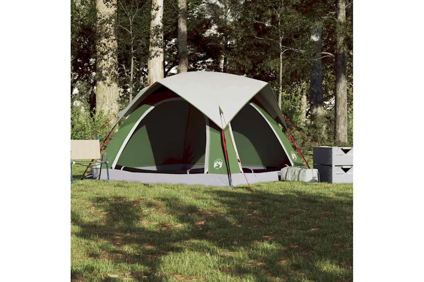 Vidaxl Camping Tent Cabin 4-person Green Waterproof Vidaxl Camping Tent Cabin 4-person Green Waterproof