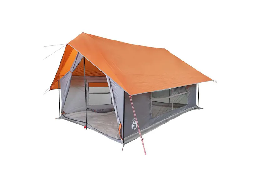Vidaxl Camping Tent 5-person Grey And Orange Waterproof Vidaxl Camping Tent 5-person Grey And Orange Waterproof