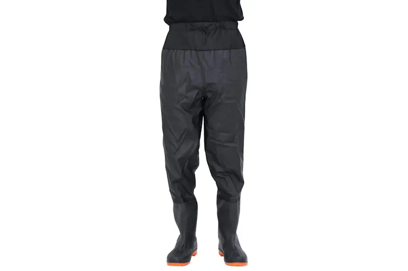 Vidaxl Waist Waders With Boots Black Size 43 Vidaxl Waist Waders With Boots Black Size 43