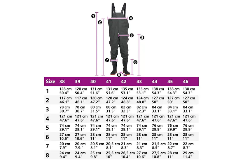 Vidaxl Chest Waders With Boots Dark Green Size 46 Vidaxl Chest Waders With Boots Dark Green Size 46