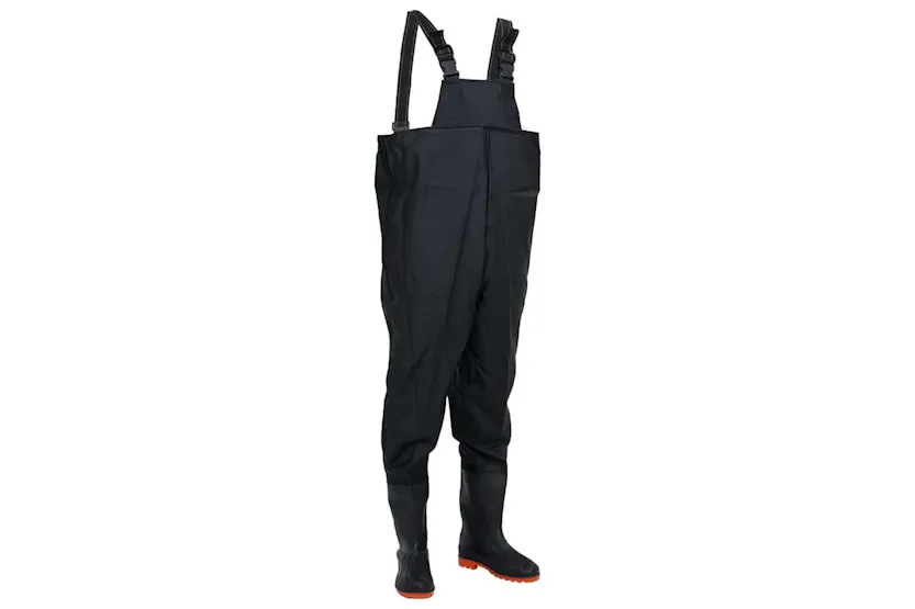 Vidaxl Chest Waders With Boots Black Size 46 Vidaxl Chest Waders With Boots Black Size 46
