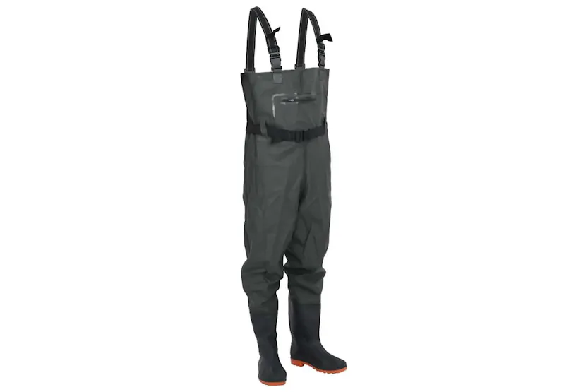 Vidaxl Chest Waders With Boots And Belt Dark Green Size 42 Vidaxl Chest Waders With Boots And Belt Dark Green Size 42