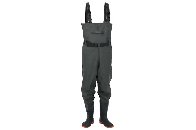 Vidaxl Chest Waders With Boots And Belt Dark Green Size 42 Vidaxl Chest Waders With Boots And Belt Dark Green Size 42