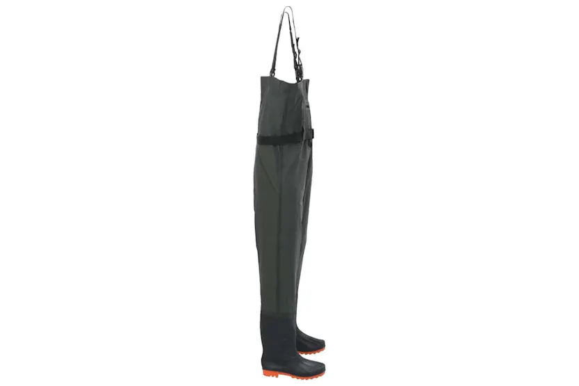 Vidaxl Chest Waders With Boots And Belt Dark Green Size 42 Vidaxl Chest Waders With Boots And Belt Dark Green Size 42