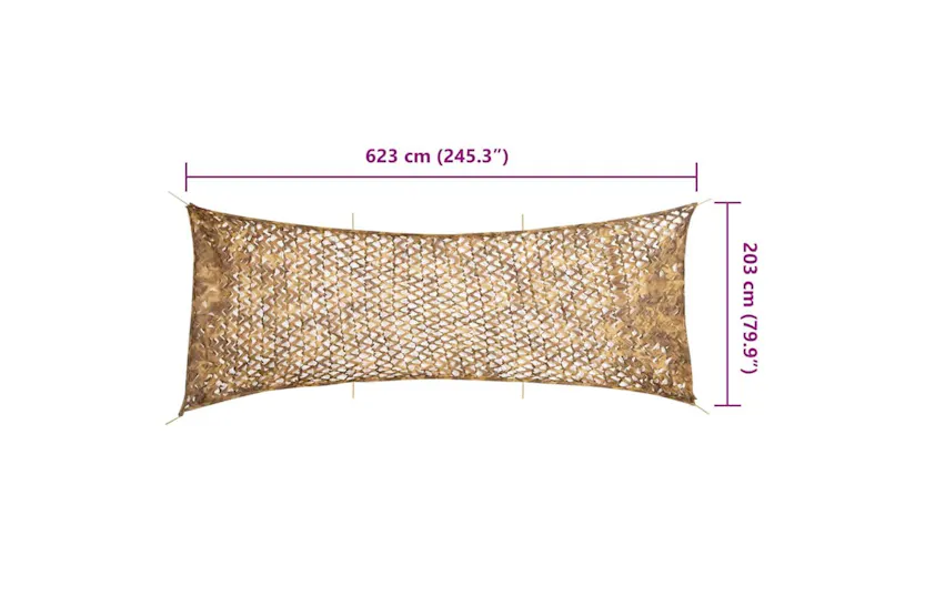Vidaxl Camouflage Net With Storage Bag 623x203 Cm Sand Vidaxl Camouflage Net With Storage Bag 623x203 Cm Sand