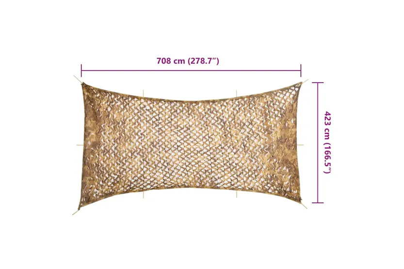 Vidaxl Camouflage Net With Storage Bag 708x423 Cm Sand Vidaxl Camouflage Net With Storage Bag 708x423 Cm Sand