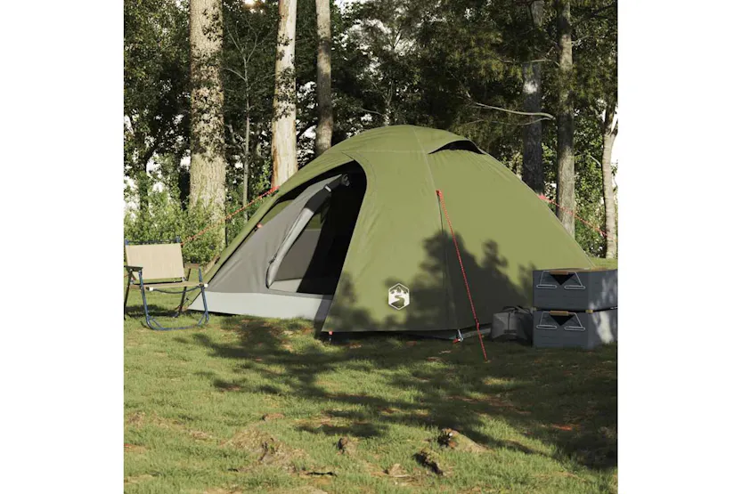 Vidaxl Camping Tent Dome 4-person Olive Green Waterproof Vidaxl Camping Tent Dome 4-person Olive Green Waterproof