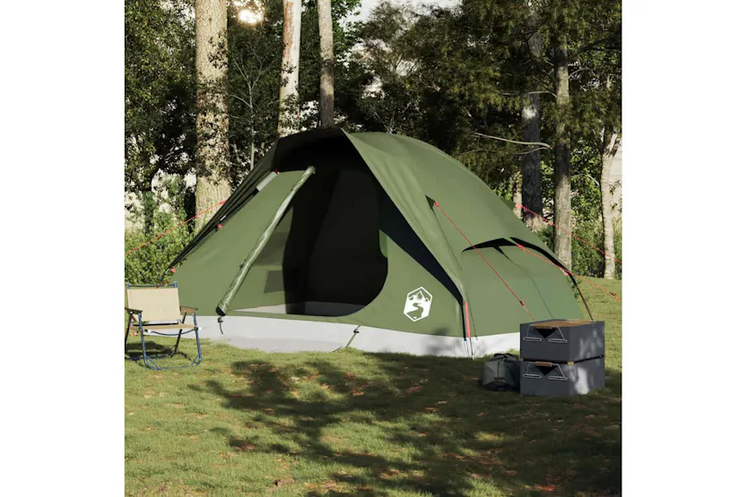 Vidaxl Family Tent Dome 6-person Olive Green Waterproof Vidaxl Family Tent Dome 6-person Olive Green Waterproof