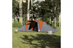 Vidaxl Family Tent Dome 6-person Grey And Orange Waterproof Vidaxl Family Tent Dome 6-person Grey And Orange Waterproof