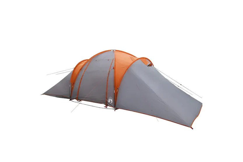 Vidaxl Family Tent Dome 6-person Grey And Orange Waterproof Vidaxl Family Tent Dome 6-person Grey And Orange Waterproof