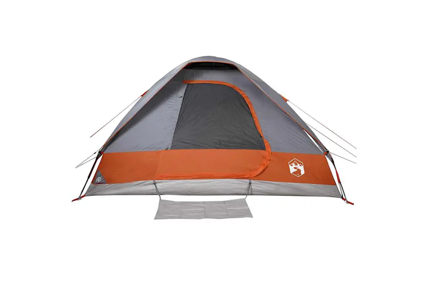 Vidaxl Camping Tent Dome 4-person Grey And Orange Waterproof Vidaxl Camping Tent Dome 4-person Grey And Orange Waterproof