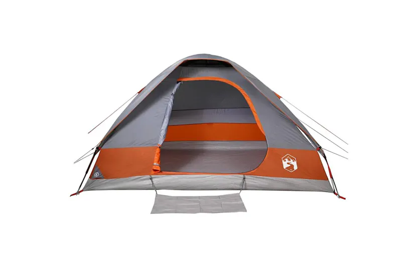 Vidaxl Camping Tent Dome 4-person Grey And Orange Waterproof Vidaxl Camping Tent Dome 4-person Grey And Orange Waterproof