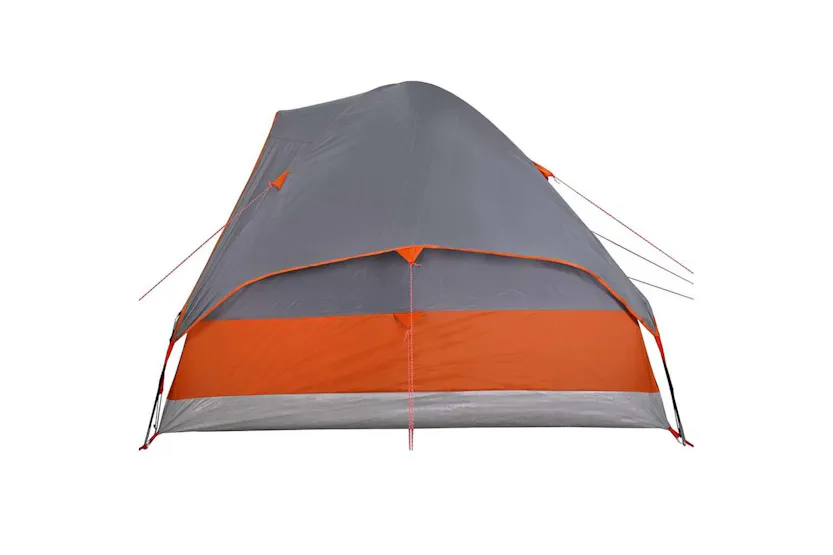 Vidaxl Camping Tent Dome 4-person Grey And Orange Waterproof Vidaxl Camping Tent Dome 4-person Grey And Orange Waterproof
