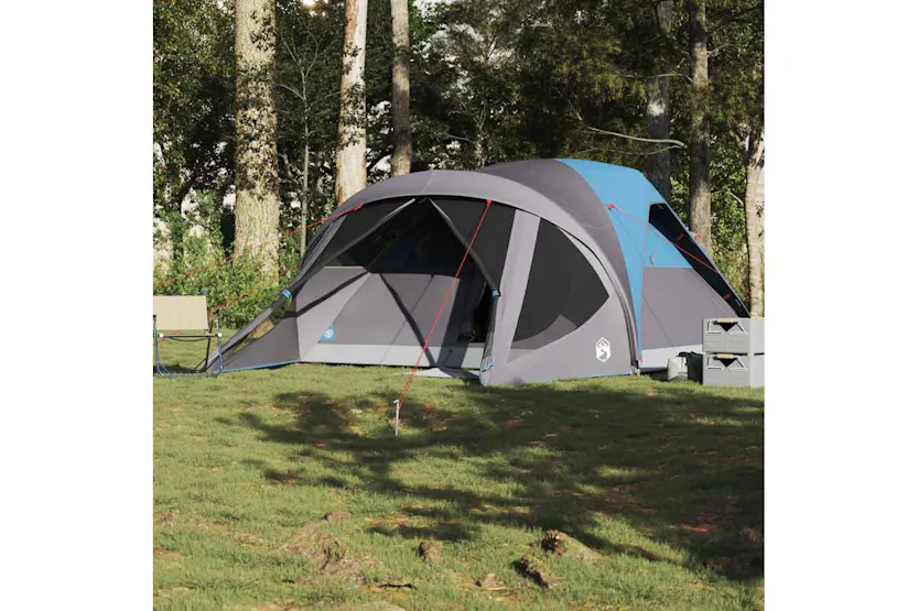 Vidaxl Family Tent Tunnel 6-person Blue Waterproof Vidaxl Family Tent Tunnel 6-person Blue Waterproof