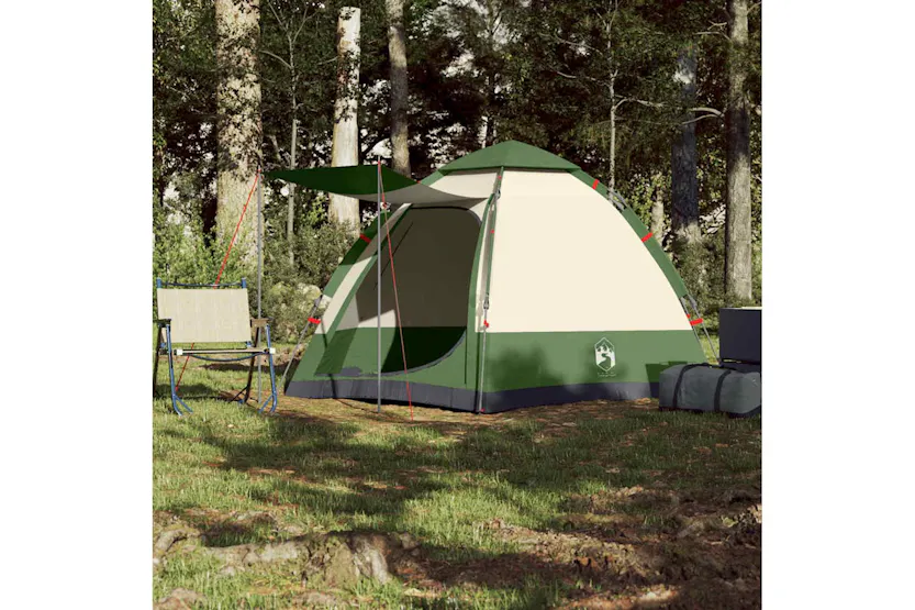 Vidaxl Camping Tent Cabin 4-person Green Quick Release Vidaxl Camping Tent Cabin 4-person Green Quick Release