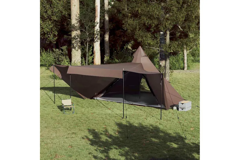 Vidaxl Family Tent Tipi 8-person Brown Waterproof Vidaxl Family Tent Tipi 8-person Brown Waterproof