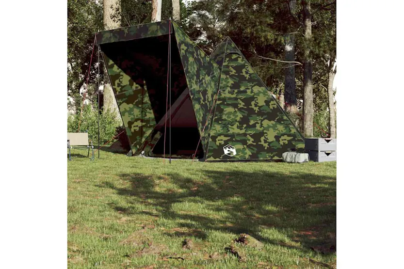 Vidaxl Family Tent Tipi 6-person Camouflage Waterproof Vidaxl Family Tent Tipi 6-person Camouflage Waterproof