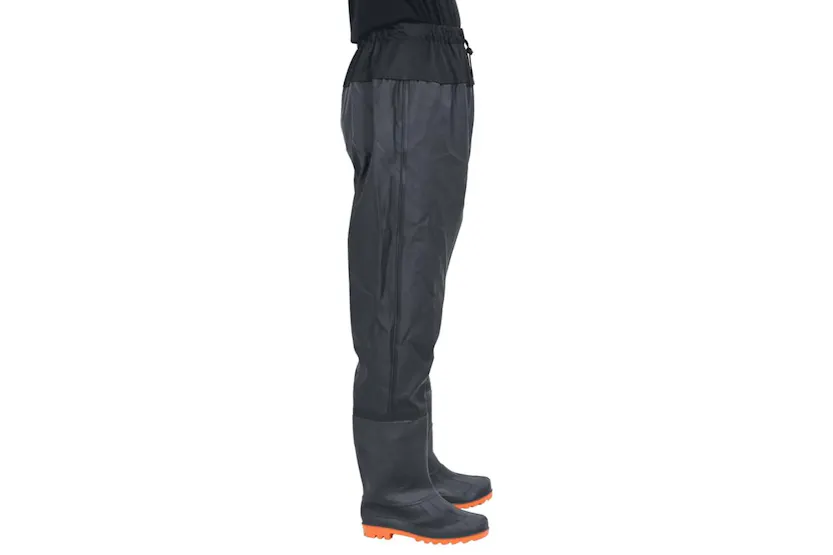 Vidaxl Waist Waders With Boots Black Size 38 Vidaxl Waist Waders With Boots Black Size 38