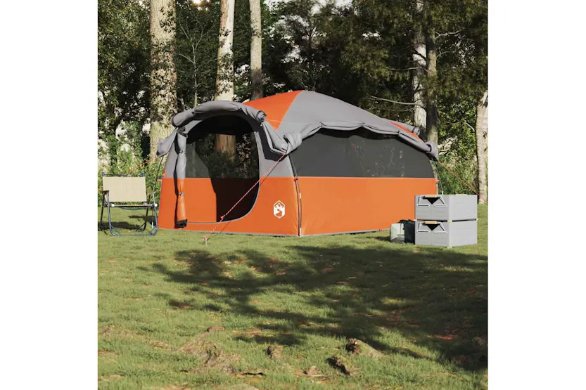 Vidaxl Family Tent Tunnel 6-person Grey And Orange Waterproof Vidaxl Family Tent Tunnel 6-person Grey And Orange Waterproof