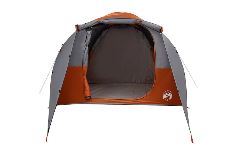 Vidaxl Family Tent Tunnel 6-person Grey And Orange Waterproof Vidaxl Family Tent Tunnel 6-person Grey And Orange Waterproof