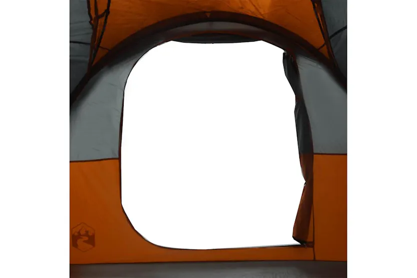 Vidaxl Family Tent Tunnel 6-person Grey And Orange Waterproof Vidaxl Family Tent Tunnel 6-person Grey And Orange Waterproof