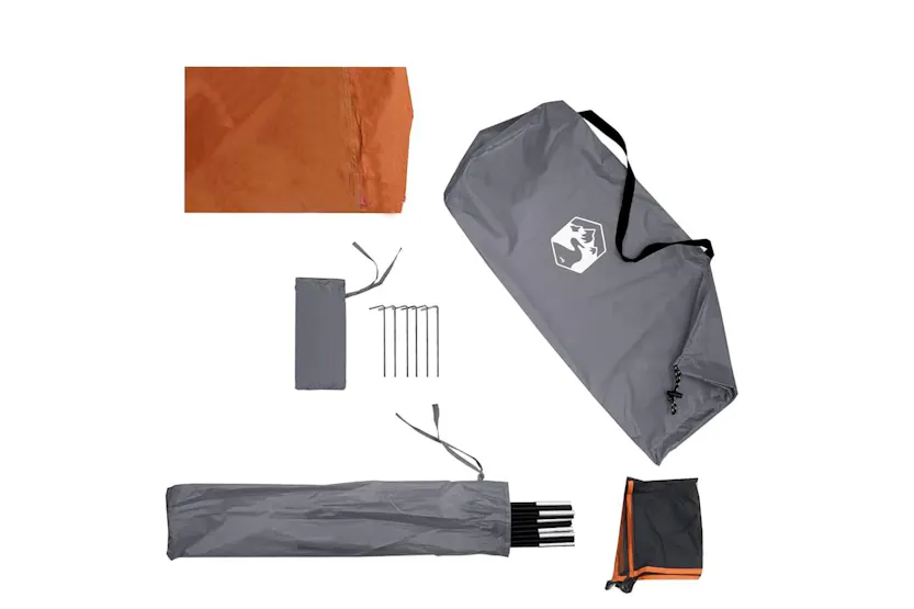 Vidaxl Camping Windbreak Grey And Orange 344x120 Cm Waterproof Vidaxl Camping Windbreak Grey And Orange 344x120 Cm Waterproof
