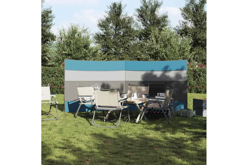 Vidaxl Camping Windbreak Blue 340x130 Cm Waterproof Vidaxl Camping Windbreak Blue 340x130 Cm Waterproof