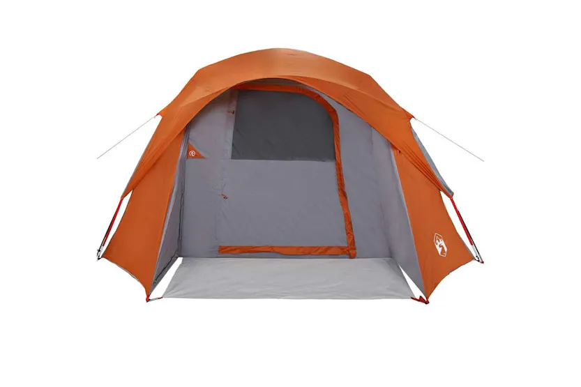 Vidaxl Camping Tent Cabin 4-person Grey And Orange Waterproof Vidaxl Camping Tent Cabin 4-person Grey And Orange Waterproof