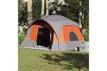 Vidaxl Family Tent Cabin 6-person Grey And Orange Waterproof Vidaxl Family Tent Cabin 6-person Grey And Orange Waterproof
