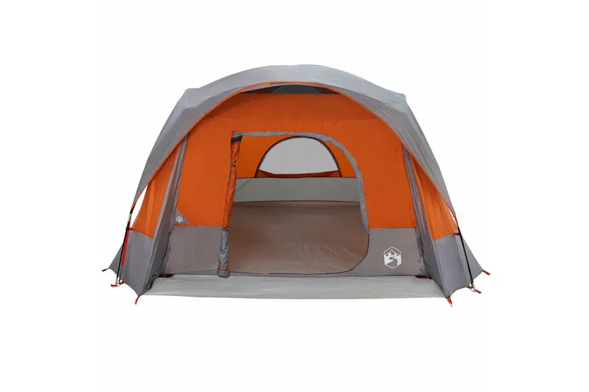 Vidaxl Family Tent Cabin 6-person Grey And Orange Waterproof Vidaxl Family Tent Cabin 6-person Grey And Orange Waterproof