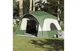 Vidaxl Family Tent Cabin 6-person Green Waterproof Vidaxl Family Tent Cabin 6-person Green Waterproof