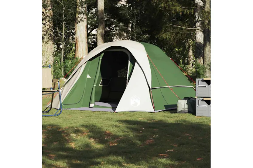 Vidaxl Family Tent Cabin 6-person Green Waterproof Vidaxl Family Tent Cabin 6-person Green Waterproof