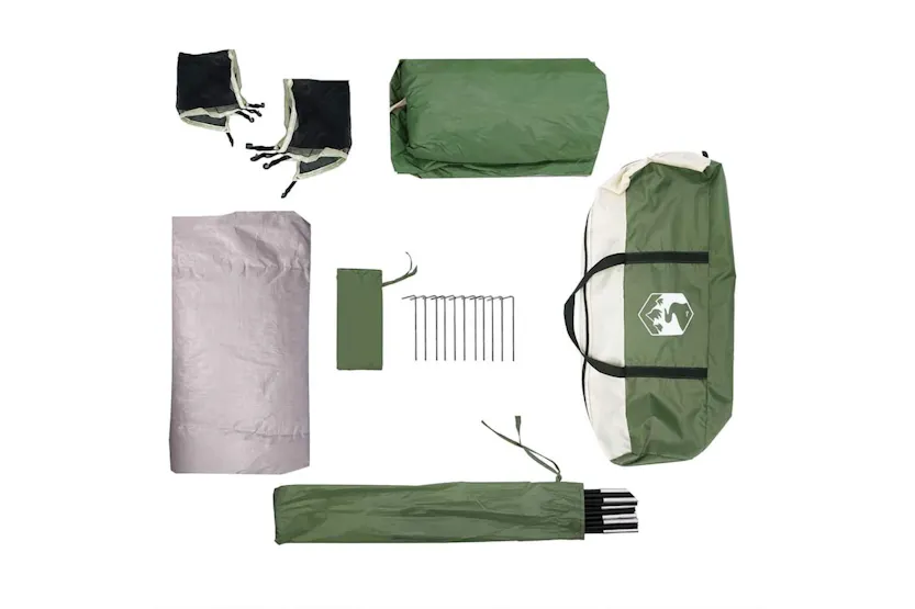 Vidaxl Family Tent Cabin 6-person Green Waterproof Vidaxl Family Tent Cabin 6-person Green Waterproof