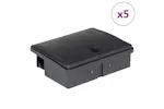 Vidaxl Mouse Traps 5 Pcs Black 13x10x4 Cm Vidaxl Mouse Traps 5 Pcs Black 13x10x4 Cm