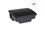 Vidaxl Mouse Traps 6 Pcs Black 23x19x9.5 Cm Vidaxl Mouse Traps 6 Pcs Black 23x19x9.5 Cm