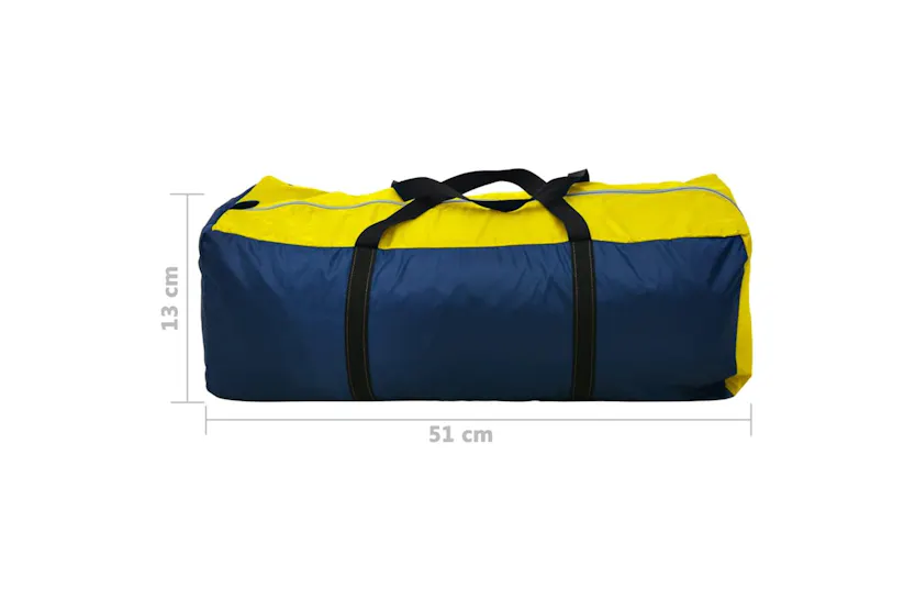 Vidaxl Camping Tent 4 Persons Navy Blue/yellow Vidaxl Camping Tent 4 Persons Navy Blue/yellow