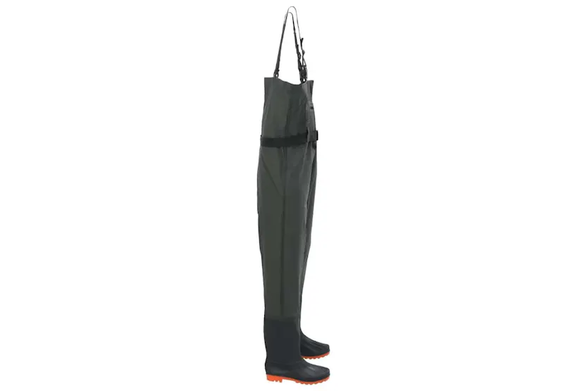 Vidaxl Chest Waders With Boots And Belt Dark Green Size 44 Vidaxl Chest Waders With Boots And Belt Dark Green Size 44