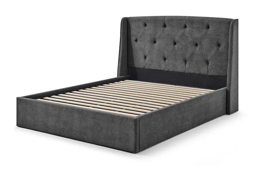 Emilia Winged Ottoman Bed Frame | Double | 4ft6 | Grey Emilia Winged Ottoman Bed Frame | Double | 4ft6 | Grey