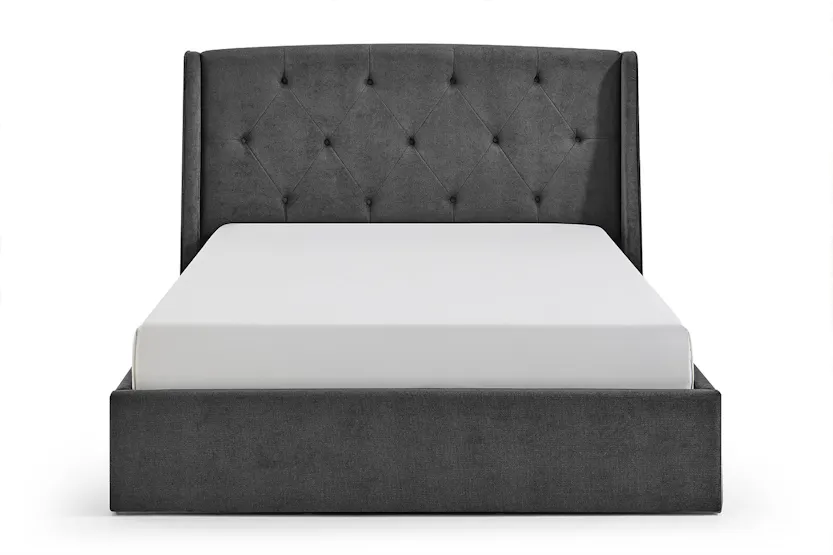 Emilia Winged Ottoman Bed Frame | King | 5ft | Grey Emilia Winged Ottoman Bed Frame | King | 5ft | Grey