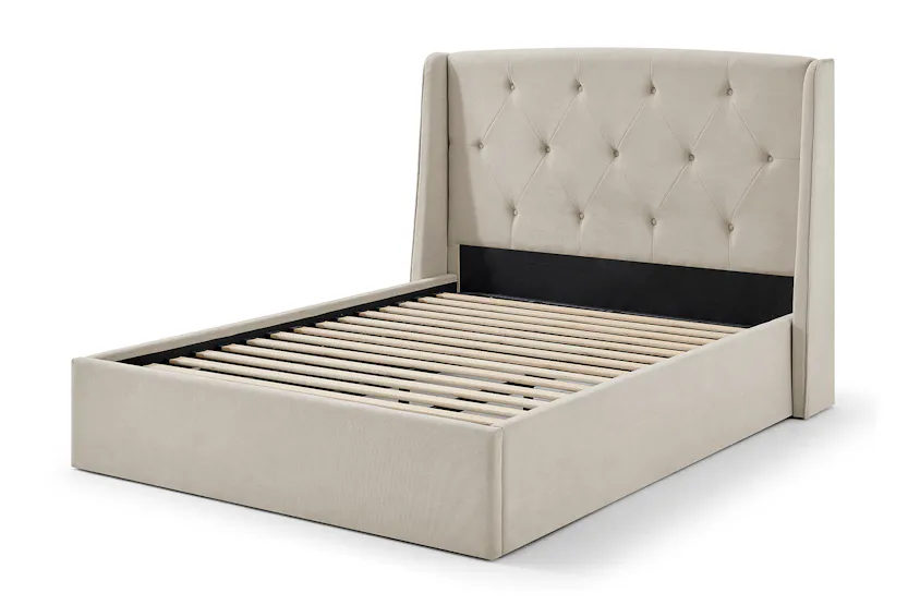 Emilia Winged Ottoman Bed Frame | King | 5ft | Natural Emilia Winged Ottoman Bed Frame | King | 5ft | Natural