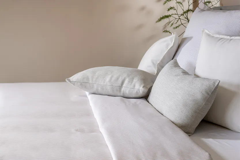 Mistral Home | Bengal Stripe Duvet Cover Set | Beige/White | Super King Mistral Home | Bengal Stripe Duvet Cover Set | Beige/White | Super King