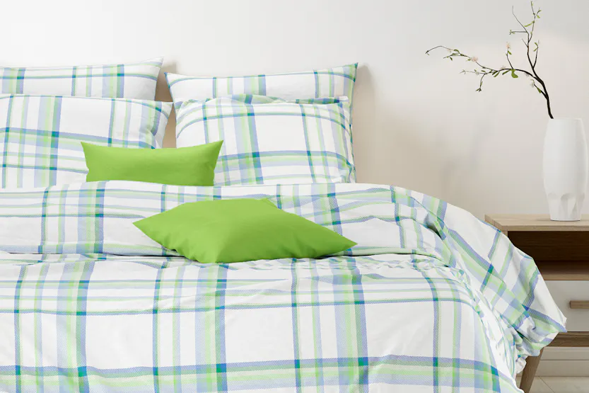 Mistral Home | Madras Duvet Cover Set | Green/Blue | King Mistral Home | Madras Duvet Cover Set | Green/Blue | King