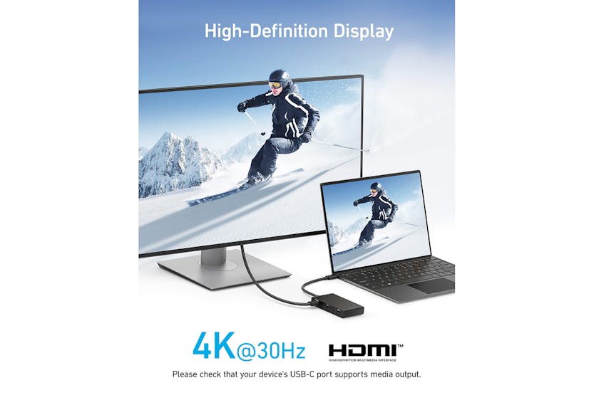 Anker 332 5-in-1 4K HDMI USB-C Hub | Black Anker 332 5-in-1 4K HDMI USB-C Hub | Black