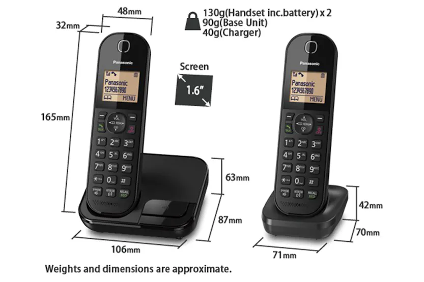 Panasonic KX-TGC 412 Cordless Phone | Twin | TLC412T Panasonic KX-TGC 412 Cordless Phone | Twin | TLC412T