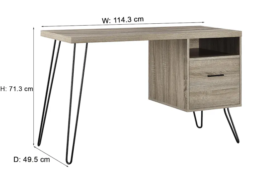 Dorel Landon Desk | Grey Oak Dorel Landon Desk | Grey Oak
