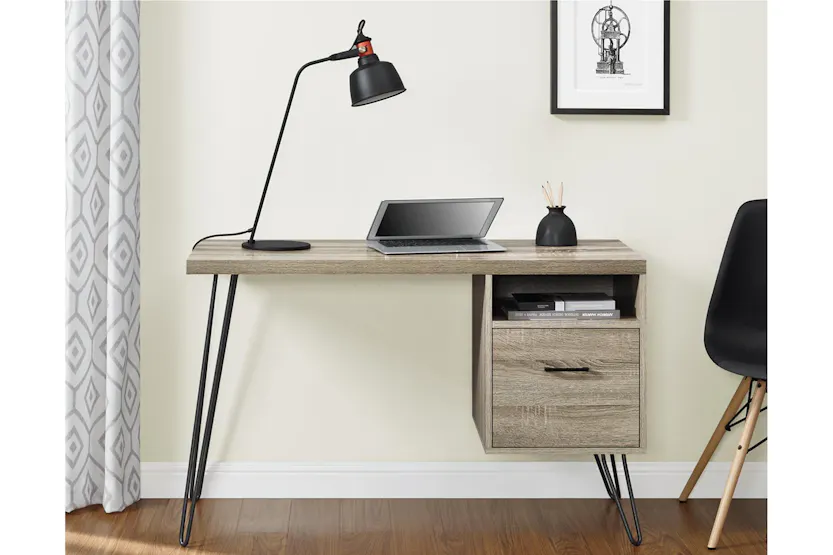 Dorel Landon Desk | Grey Oak Dorel Landon Desk | Grey Oak
