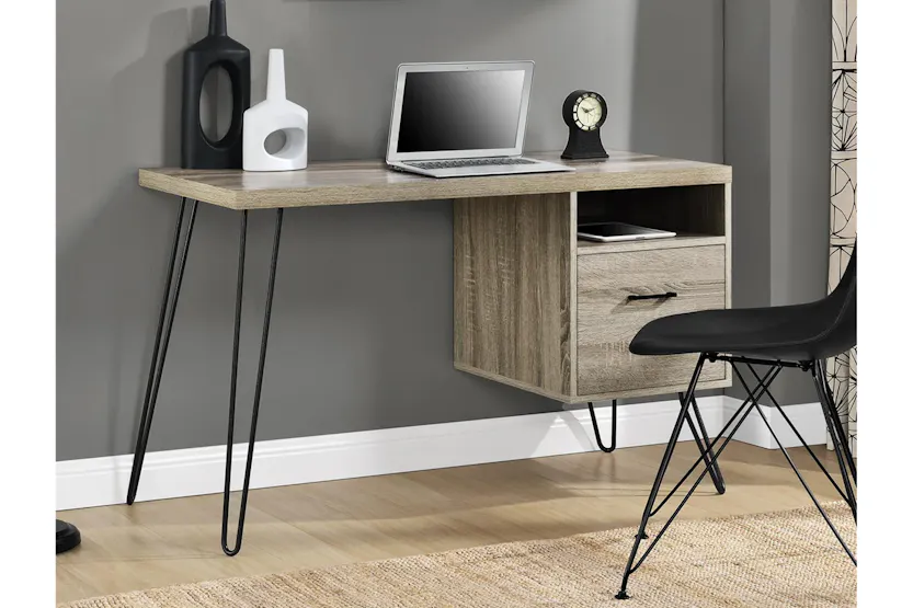 Dorel Landon Desk | Grey Oak Dorel Landon Desk | Grey Oak