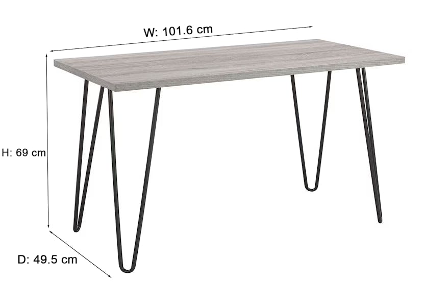 Dorel Owen Retro Desk | Grey Oak Dorel Owen Retro Desk | Grey Oak