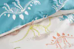 Bedlam | Skeleton Dino Duvet Cover Set | Multicolour | Double Bedlam | Skeleton Dino Duvet Cover Set | Multicolour | Double